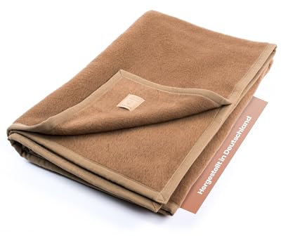 Ritter Decken Maharadscha Kamelhaardecke 150 x 220 cm - Kamel - Premium Decke aus 100% Kamelhaar - Temperaturausgleichende Wolldecke - Made in Germany