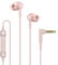 Soundmagic ES30C Wired Earbuds with Microphone Noise Isolating in Ear Headphones HiFi Sound Earphones Comfortable Fit Pink