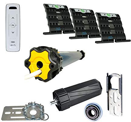 smarotech® Nachrüstset zum Modernisieren von Gurt/Kurbel: smarotech® Montageset SW60 (für 60mm 8-kant-Wellen) inkl. Rollladenmotor Oximo 50 io 6/17 (bis 2,6m²) und Situo 5 io II pure