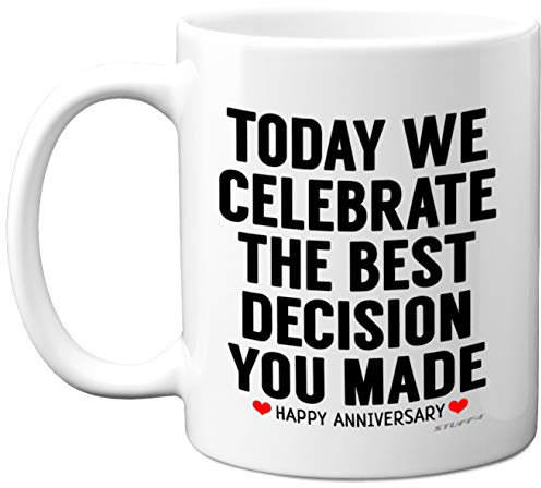 Stuff4 Anniversary Mug for Him Her, Funny Coffee Mug for Men Women, 11oz Ceramic Gifts Girlfriend, Presents Boyfriend, Perfect an Anniversary, Christmas, Valentines or a Birthday