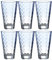 LEONARDO HOME 025900 Trinkglas OPTIC 6er-Set 300 ml hellblau, Glas