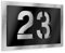 Graviers Design Plaque Numéro de Maison | Chiffres personnalisables | 160 x 110 mm Noir | Acier inoxydable | Fabriqué en Allemagne