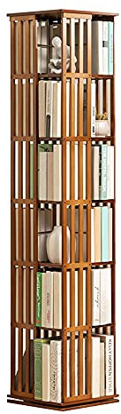 Geling Bücherregal Drehbar, Drehregal, Holzregal, CD/DVD Aufbewahrung, Wohnzimmer,B,6 Floors