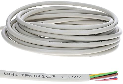 10 Meter Lapp 0028407 UNITRONIC LiYY PVC-Datenleitung 7 x0,34 mm² I Signalleitung I Klingelkabel I Verlängerung LED Kabel 7-adrig I Lötkabel für Platine