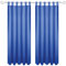 Bestgoodies Gardine mit Schlaufen 140x145 cm (Breite x Länge) in Blau, blickdichter Vorhang, Schlaufenvorhang in vielen Variationen