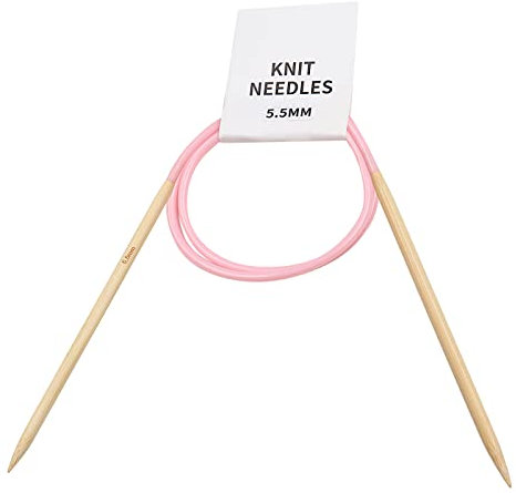 Coopay Rundstricknadel 80 cm, 5,5 mm Bambus Stricknadel Rundstricknadeln Nadelspiel