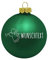 Deitert Weihnachtskugel mit Wunschtext Gravur, Ø 8cm, personalisierte Christbaumkugel aus Glas (matt), Individueller Weihnachtsbaumschmuck Namen oder Spruch, Engel-Motiv, Grün