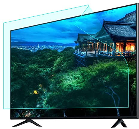 4H Matte LCD TV Screen Protector Anti-Reflection Rate Up to 90%, Anti Blue Light/Anti Glare Filter Film Make The Light Soft Relieve Eye Strain / 50 in 1101 X 620mm / Blue