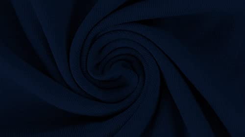 1 Meter Jersey Baumwolljersey YARA von Stofftreff Uni Farben, 220g/m², Öko-Tex Standard 100, Stoffe, 330g/lfm (Dunkelblau-1508)