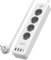 Unidapt Mehrfachsteckdose mit 4 Smart USB Ports (3,4A / 15W), USB-C Steckdosenleiste Wandmontage (2500W /10A) mit Überstromschutz und Kinderschutz, Steckerleiste mit Schalter und 1.8M Kabel, Weiß