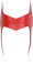 SINSEN Scharlachrote Hexenkrone Kopfbedeckung Wanda Maximoff Kostüm Requisiten Halloween Cosplay Maske für Party Maskerade Zubehör (Leder 01)