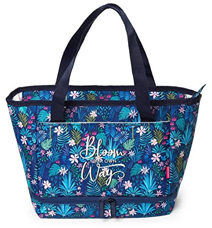 Legami - Borsa Porta Pranzo, 31x24 cm, Capacità 10,8 L, resistente, termoisolabile, lavabile, capiente, 2 Scomparti con Chiusura con Cerniera e 1 Tasca frontale