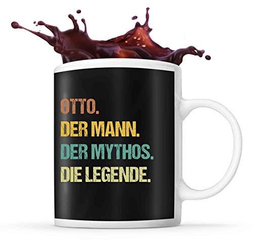 Tasse Otto | Otto der Mythos die Legende | Tasse mit Spruch lustig Fun Tasse Geschenkideen fürs Büro zum Geburtstag Jubiläum Kaffeetasse Bürotasse