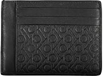 Calvin Klein Subtle Mono ID Cardholder Black Tonal Mono