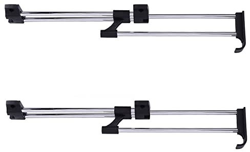 2er Set Kleiderbügelhalter ausziehbar 30-52 cm | ausziehbare Kleiderstange für Schrank | Kleiderbügelauszug zum Schrauben | platzsparende Kleiderstange für Kleiderbügel & Hosenbügel | Schrankzubehör