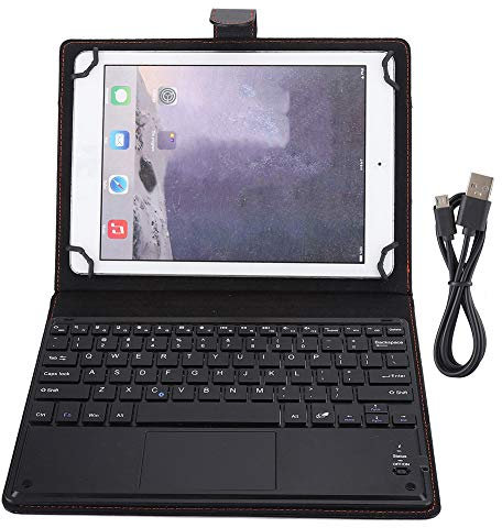 Akozon Clavier de Tablette 10, Tactile Bluetooth 100 Heures avec étui Portable Protection pour Tablette PC 9 7-10 Pouces Étui Mini sans Fil Pavé Tactile Batterie 200mAh QWERTY et Smartphone