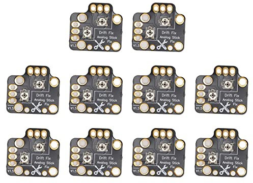 Contrôleur de Jeu Drift Fix Mod, 10pcs Gamepad Joystick Drift Repair Board Universal 3D Analog Joystick Drift Fix Mod pour Contrôleurs de Jeu Noir