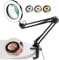 10 Fach Lupe mit licht und ständer, Lupe mit Licht, 3 Modi Farben Stufenlos 10 Dimmbaren, LED Schreibtischlampe für Arbeit, Nähen, Basteln Geschenk