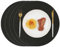 Homcomodar Tischsets Rund 4PCS Schwarz Platzsets Abwaschbar 34cm Platzdeckchen Hitzebeständigem Tisch Tischsets für Küche Abendessen