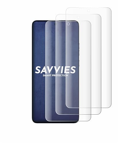 Savvies Schutzfolie für Motorola Edge 50 Fusion | 4 Stück Transparenter Displayschutz Made in Germany Curved Full-ScreenDisplayschutz-Folie Klar Anti-Fingerabdruck