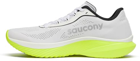 Saucony Women's Kinvara 15 Sneaker, White/Citron, 12