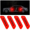 4 PCS Reflective Car Door Warning Stickers, Night Visibility Anti-Collision Protective Strip, Universal for Car, Truck, SUV, Van - Red