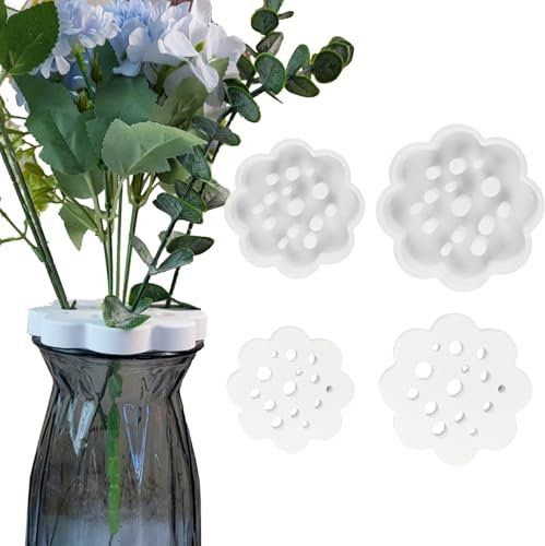 Blumenstielhalterform WISIRENT, 2 Stück Blumenarrangement-Epoxidform Vasen Stielhalter Form, Epoxid-Silikon Rund für Vase Blumen, Blumenretter Silikonform für Blumenarrangements, Diy-Blumenstrauß