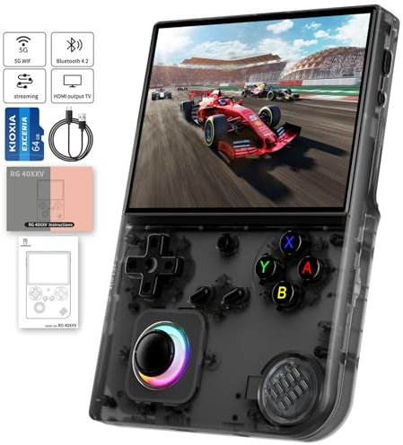 RG 40XXV - Consolas de juegos de mano retro, consola de juegos portátil, sistema Linux de 64 bits, pantalla IPS de 4 pulgadas, Cortex-A53, compatible con WiFi, Bluetooth, HDMI y salida de TV, color