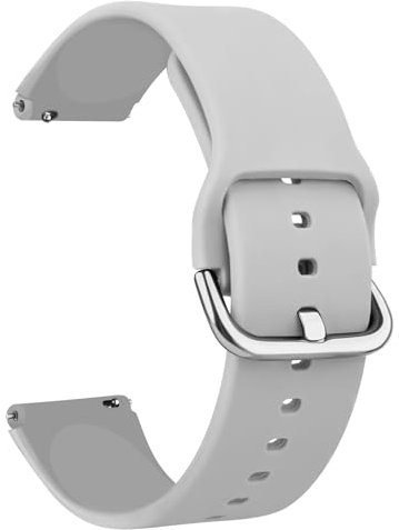 Smart Watch Strap Replacement (19mm) compatible with Blackview, Fitpolo, GRV, Letscom,Letsfit,Lifebee,Lintelek, Teminice, Tensky, Toobur, Umidigi, VeryFit, VeryFitPro, Willful, Yama y (Gray)