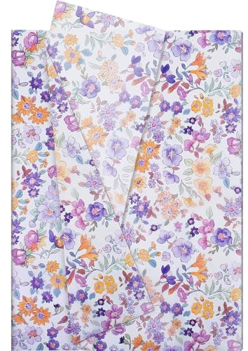 Hjvvr Tissue Paper,20sheets Floral Tissue Paper,50x35cm Leaves Wrapping Paper for Gift Wrapping DIY Crafts Birthday
