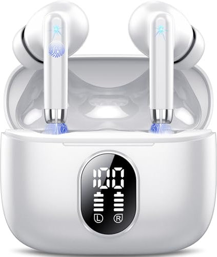 QXQ Cuffie Bluetooth, Auricolari Bluetooth 5.4 con 4 HD ENC Cancellazione Rumore Mic, 40 Ore Cuffie Wireless in Ear con 3D HiFi Stereo, Cuffie Senza Fili IP7 Impermeabili/Display LED