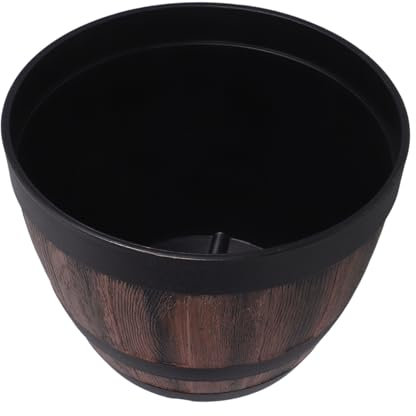 POPETPOP Resin Flower Pot Im Whiskey Retro Pflanzkübel Mit Drainagelöchern Für Garten Terrasse Und Innenräume Für Wasserpflanzen Wie Lotus Und Seerosen