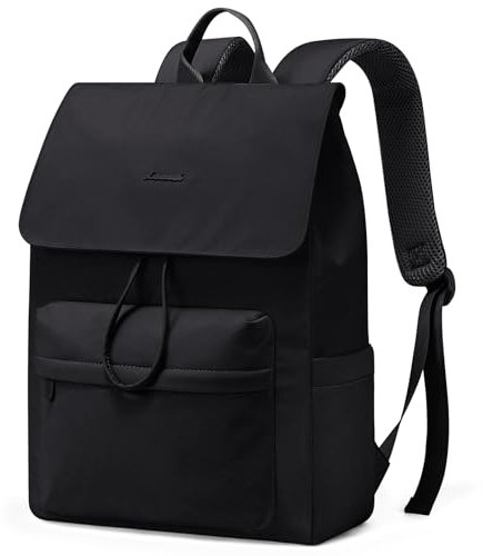 LOVEVOOK Rucksack Damen,15.6 Zoll Laptop Schulrucksack Teenager Wasserdicht Mädchen Leichter Schultasche Backpack mit Laptopfach Women Casual Daypacks für Uni Schule Reise Arbeit, Schwarz