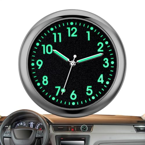 Im Dunkeln Leuchtende Auto-Armaturenbrett-Uhr, Auto-Uhr, Analoge Uhr Für Auto-Armaturenbrett, Auto-Uhr Für Armaturenbrett, Uhr Zum Aufkleben Für Auto-Armaturenbrett, Analoge Uhr Für Auto, Home-