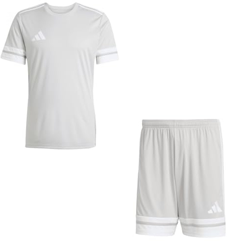 adidas Herren Set Trikot + Hose Squadra 25 Team Light Grey/White L