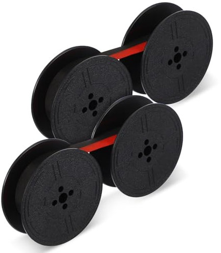 JIYIN 2 Stück Farbband Schreibmaschine, Nylon Schreibmaschinen Farbband Kompatibel Modellen DIN 2103 32755(Schwarz +Rot)