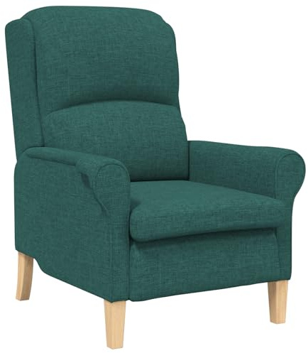 vidaXL Sessel Dunkelgrün Stoff, Stylischer Sessel, moderner ergonomischer Stuhl, schicke Sitzgelegenheit, langlebiges Lounge-Möbel, bequemer Innenbereich