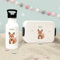 Hellomini Personalisierte Mepal-Lunchbox & Edelstahl-Trinkflasche 500ml Set mit Wunschname & Tiermotiv – Brotzeitbox & Trinkflasche Kinder Schule Kita Geschenk (Eichhörnchen)