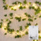 GuKKK 2 Stück LED Lichterkette Efeu Künstlich, 2M Fake Efeu Girlande mit 20 LED-Licht Batterie, Lichterkette mit Blättern, für Innenberei,Hochzeit,Party Deko(Warmweiß)