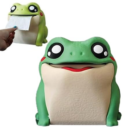 Toilettenpapierhalter ohne Bohren Frosch Kosmetiktücherbox Tissue Box Klopapierhalter Toilettenpapierhalter Rollenhalter Klorollenhalter WC Halter Papierhalter für Esszimmer Toilette Schlafzimmer