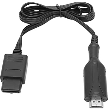 Yanmis Cable Adaptador de Interfaz Multimedia N64 a HD, Convertidor Plug and Play de 3 Modos de Visualización con Cable de Alimentación, para N64 Antiguos y Revive en TV o Monitor