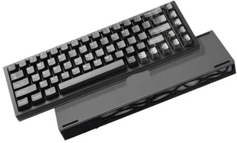 0RahagTFa AL65 QMK VIA Aluminum Mechanical Keyboard Custom RGB Wireless Gaming Hollow Design Gasket Hot Swap Keyboard Compatible With(Black)