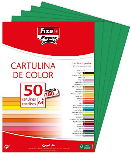 Fixo Paper 11110322 – Packung A4 – 50 Stück, dunkelgrün, 180 g