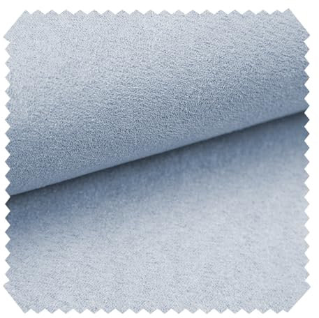 NOVELY® Alpen Polsterstoff im Wildleder-Look | Bezugsstoff | Microfaser | Velours | Möbelstoff (36 Hellblau)
