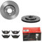 BREMBO BREMSSCHEIBEN Ø256mm + BREMSBELÄGE VORNE FÜR SKODA CITIGO VW UP