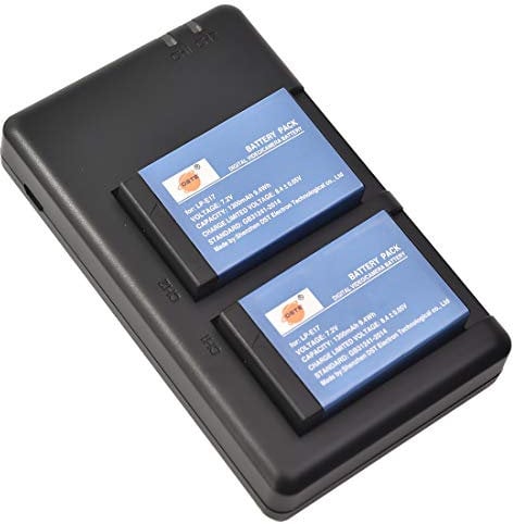 DSTE 2-piece battery set LP-E17 battery + dual charger USB compatible with Canon M3 200D 750D 760D 250D 8000D Kiss X8i Rebel T6i Rebel T6s SL3