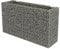 vidaXL Lit Surélevé à Gabion Acier Galvanisé Argenté 180x50x100 cm Jardinière