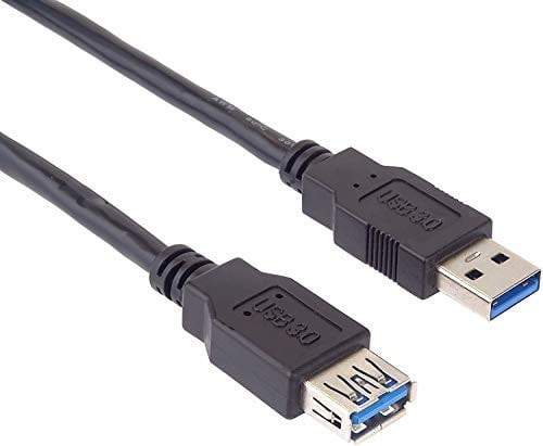 PremiumCord Cable de Extensión USB 3.0 de 5m, Cable de Datos Superspeed De hasta 5 Gbit/s, Cable de Carga, Toma USB 3.0 Tipo a En El Enchufe, 9 Pines, 3X Blindado, Color Negro, Longitud 5m