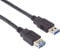 PremiumCord Cable de Extensión USB 3.0 de 5m, Cable de Datos Superspeed ​​​​De hasta 5 Gbit/s, Cable de Carga, Toma USB 3.0 Tipo a En El Enchufe, 9 Pines, 3X Blindado, Color Negro, Longitud 5m