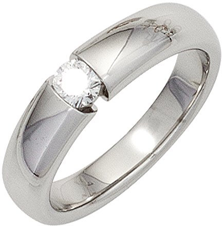 Jobo Damen-Ring aus 585 Weißgold mit 1 Diamant Größe 56